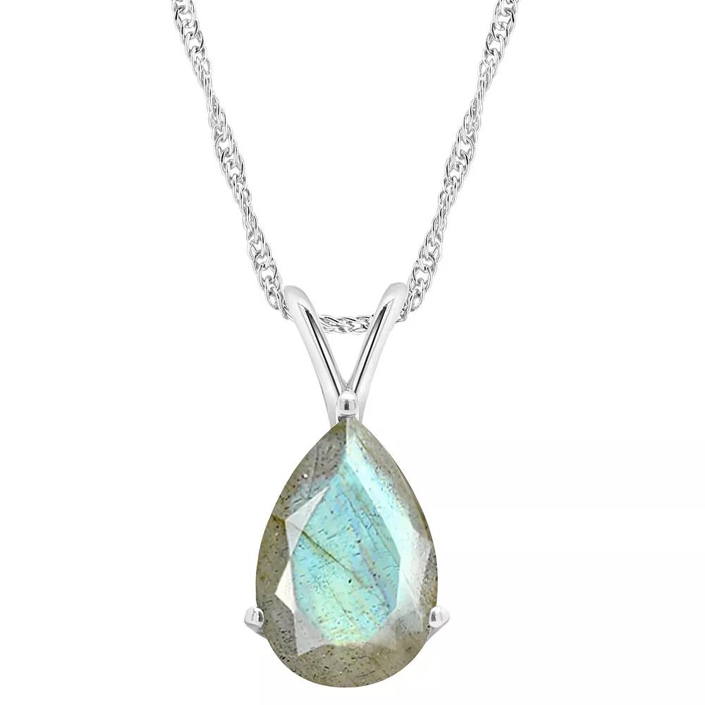 Alyson Layne Sterling Silver Labradorite Pendant Necklace, Women's, Size: 18" Product Image