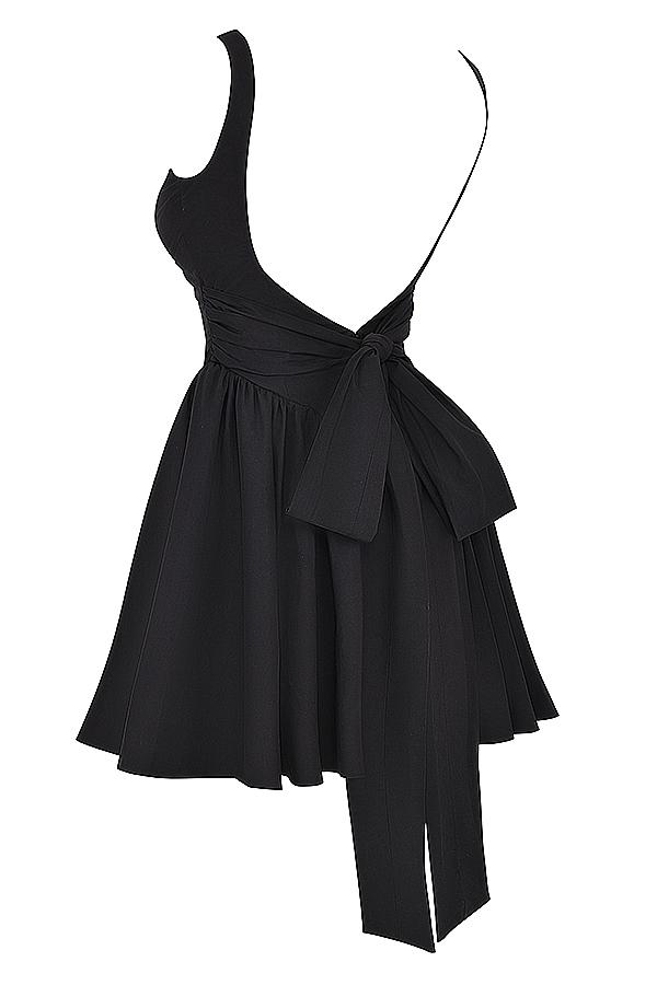 Florianne  black bow mini dress - sale Product Image