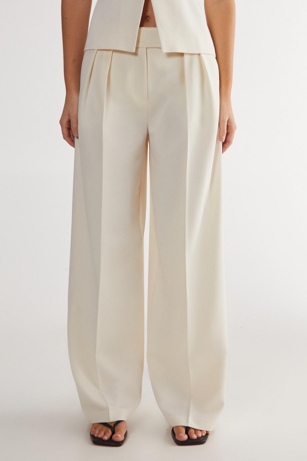 Essentials Pleat Front Tailored Straight Leg Trousers Product Image
