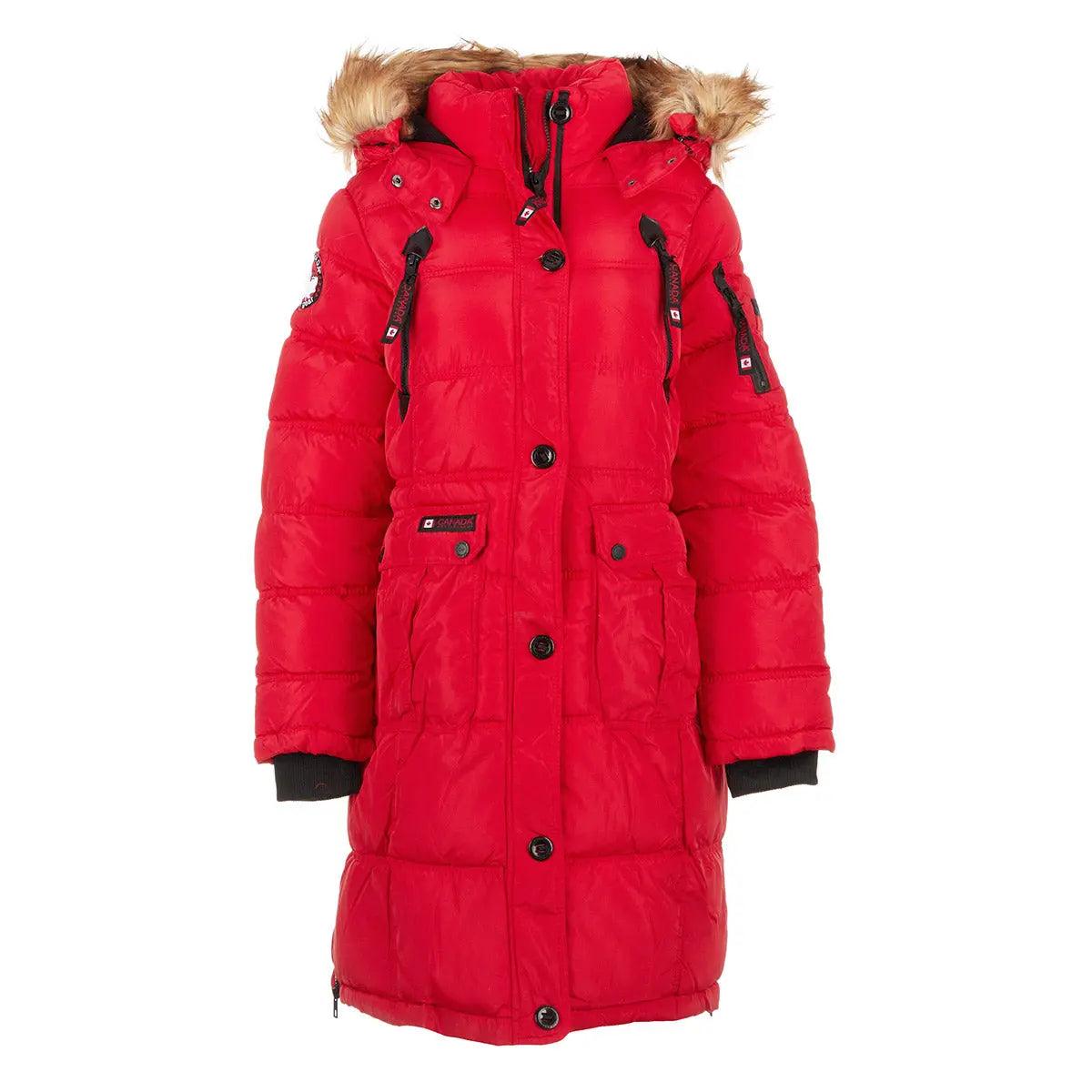 Canada Weather Gear Women's Long Puffer with Sherpa Lined Hood Product Image