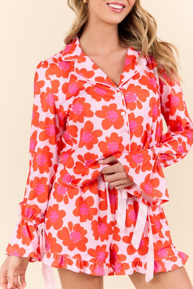 Blooming Bright Night Floral Pajama Set FINAL SALE Product Image