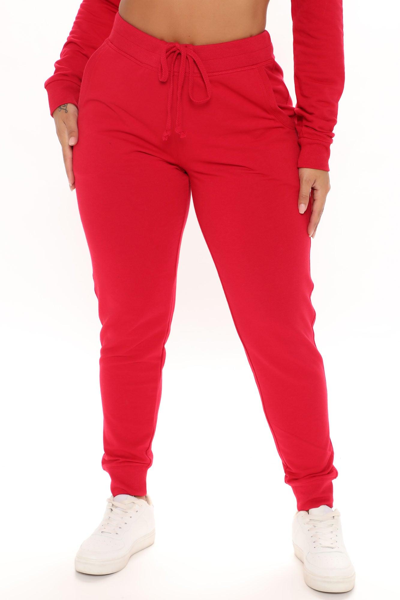 Latest And Greatest French Terry Jogger - Red Product Image