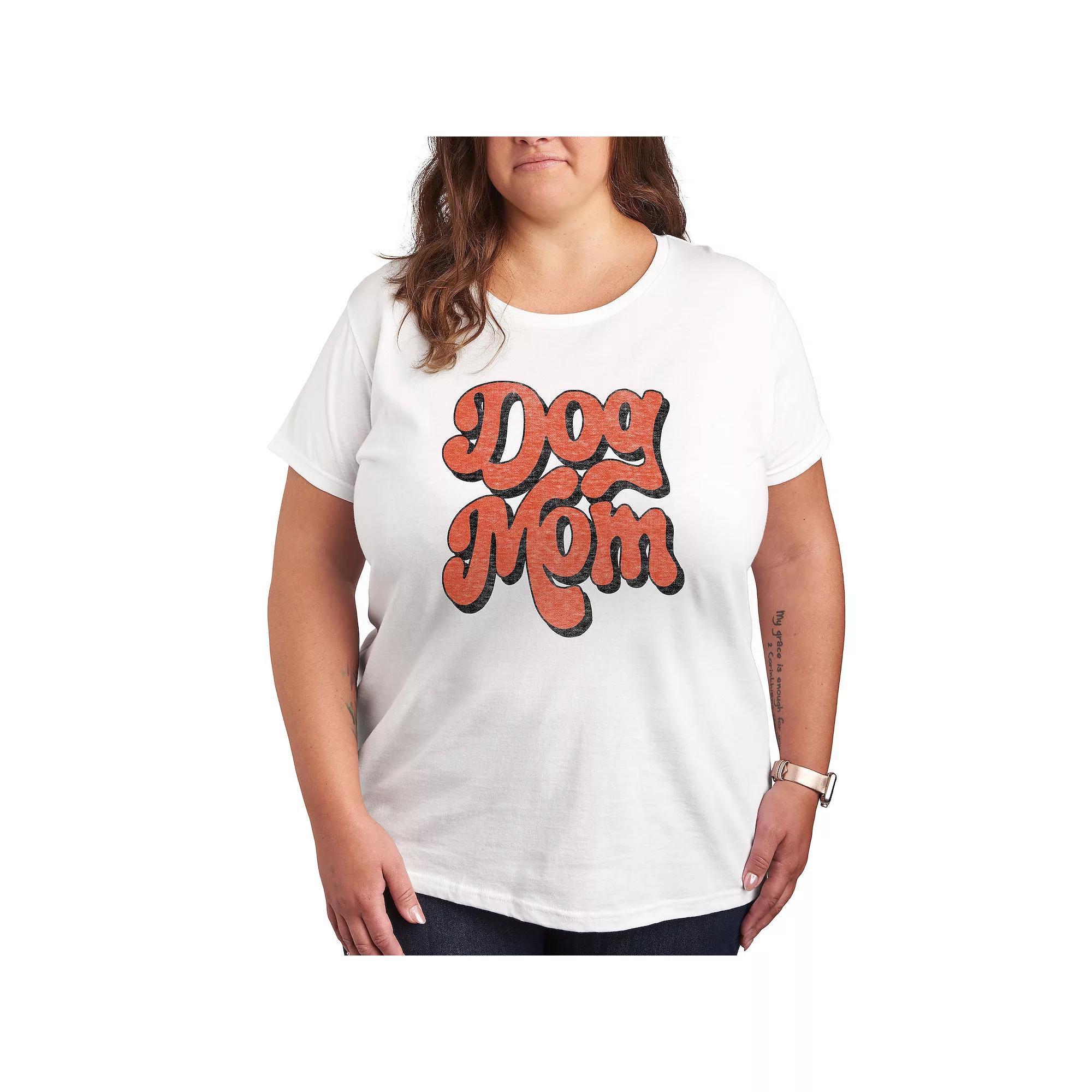 Plus Dog Mom Retro Graphic Tee, Women's,  Product Image