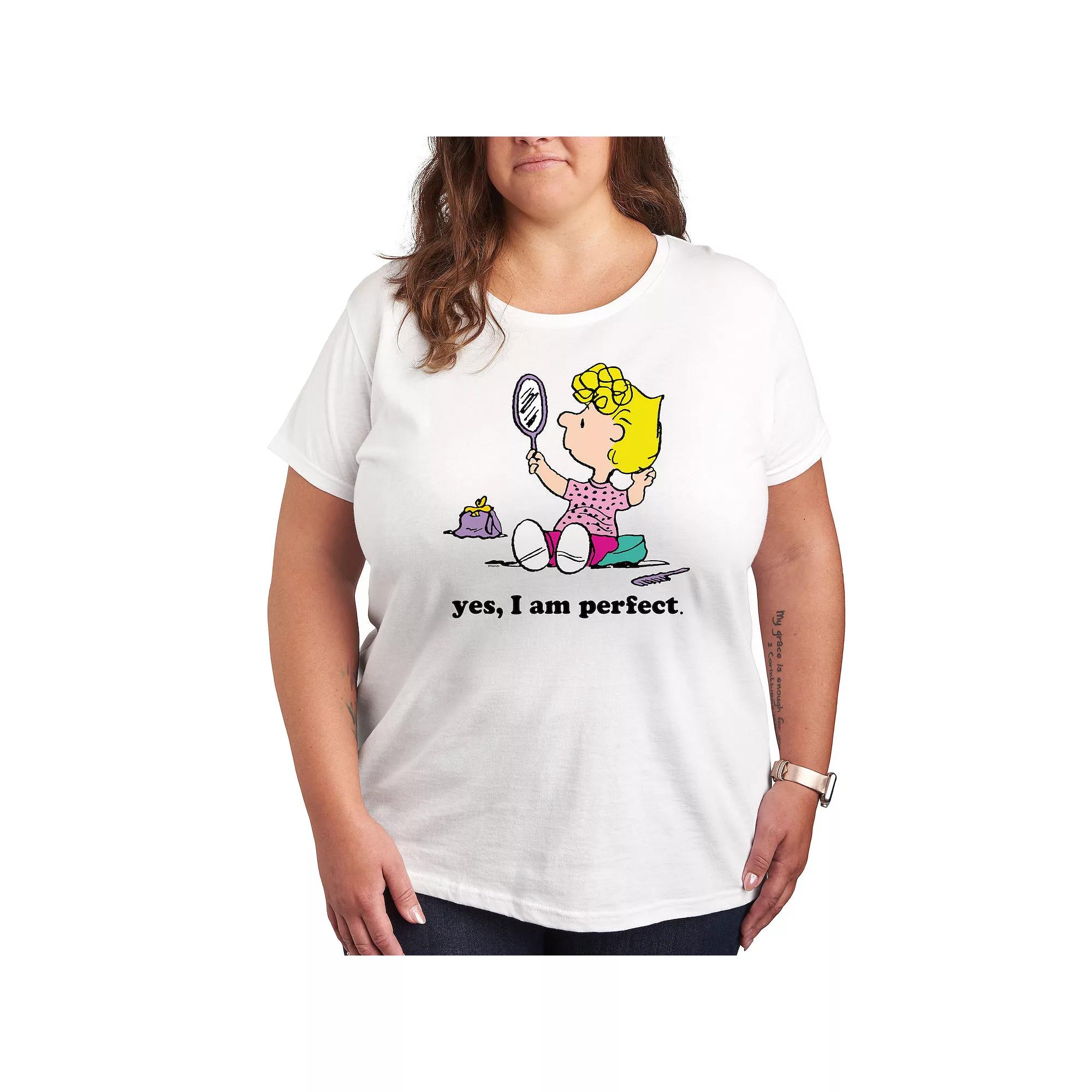 Plus Peanuts Yes I Am Perfect Sally Graphic Tee, Women's,  Product Image