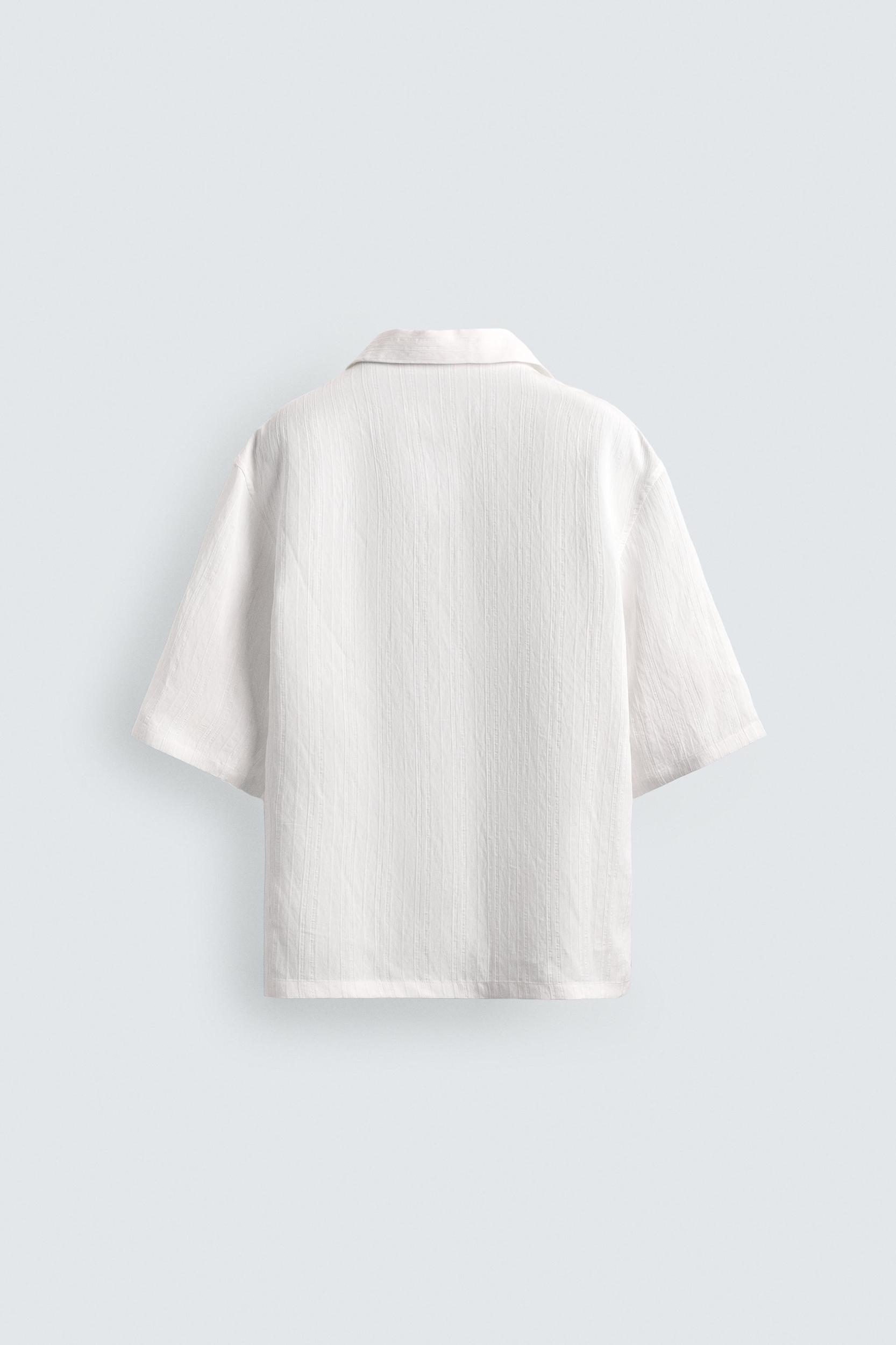 STRIPED JACQUARD BOXY FIT SHIRT Product Image