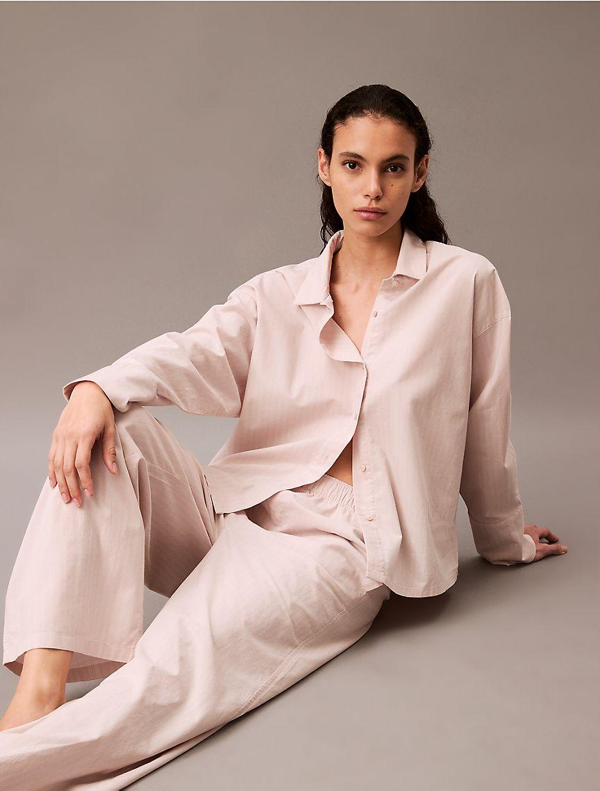 Cotton Poplin Wide Leg Pants Product Image