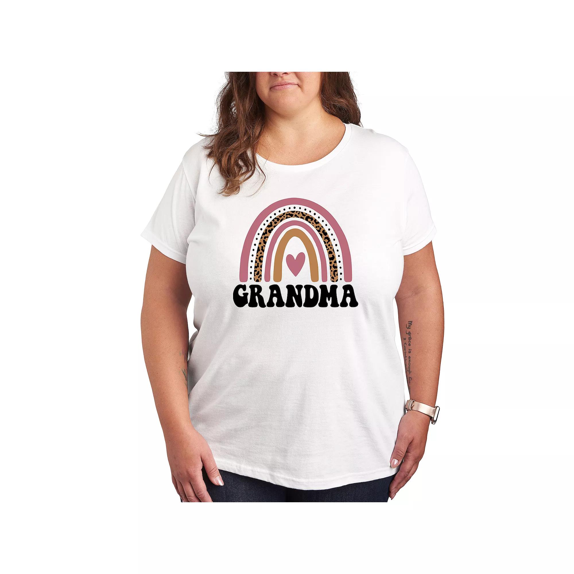 Plus Grandma Muted Rainbow Graphic Tee, Women's,  Product Image