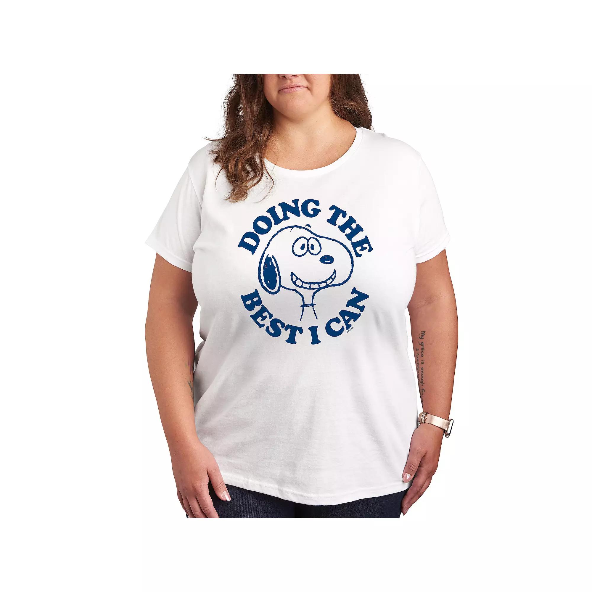 Plus Peanuts Doing The Best I Can Graphic Tee, Women's,  Product Image