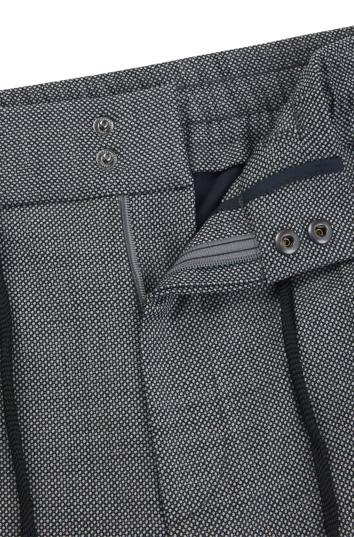 Extra-slim-fit trousers in micro-patterned stretch cloth Product Image