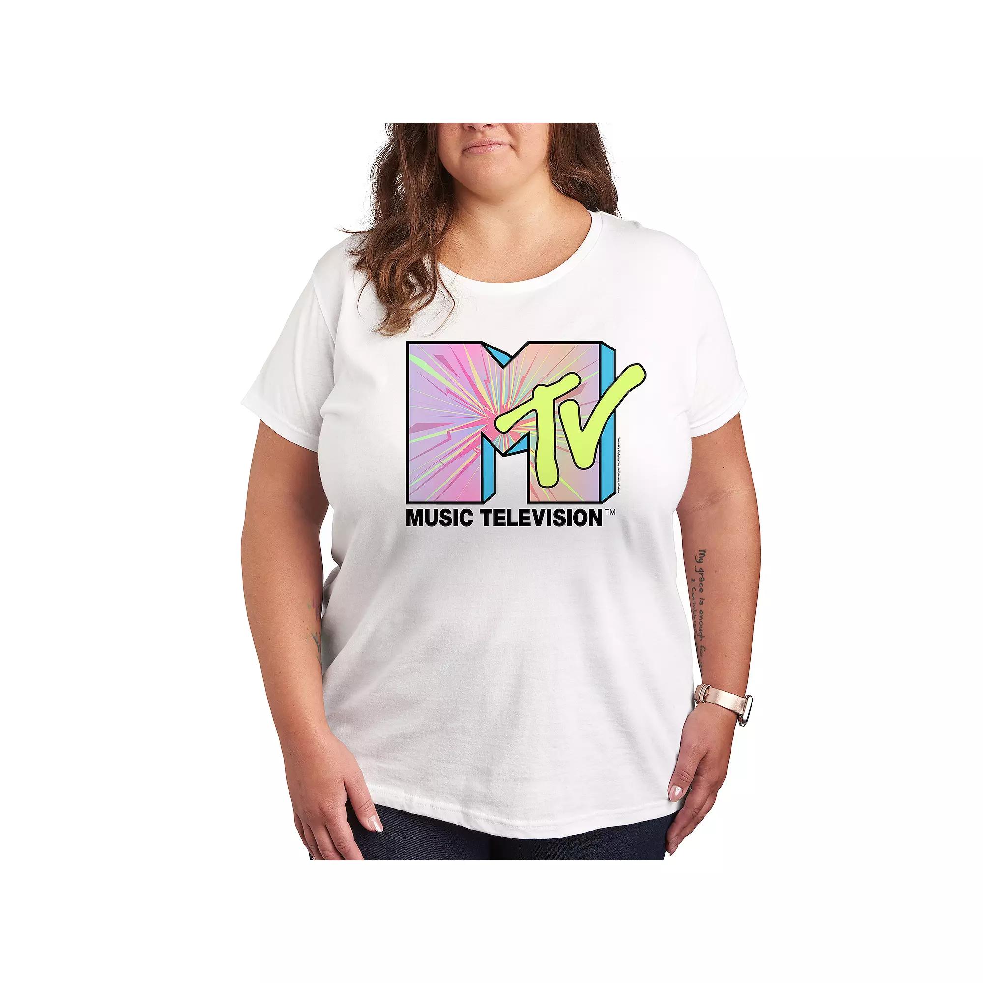 Plus MTV Club Art Graphic Tee, Women's,  Product Image