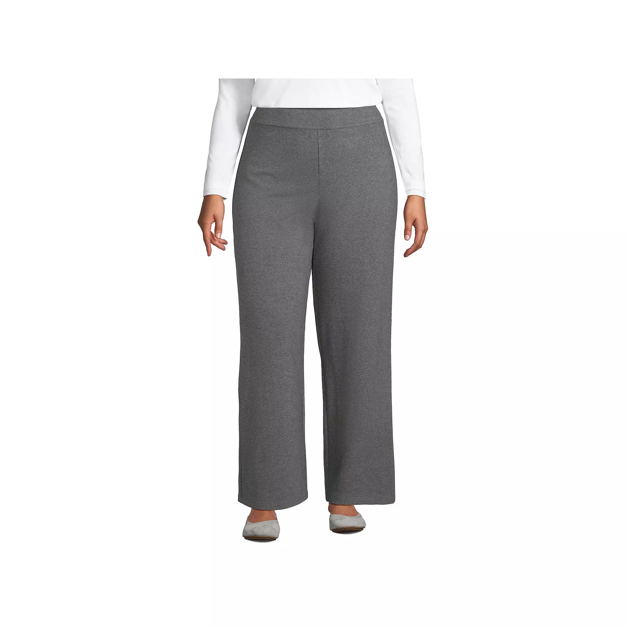 Plus Size Lands' End Starfish Mid Rise Wide Leg Pull On Pants, Women's, Size: 1XL, Spiced Rhubarb Product Image