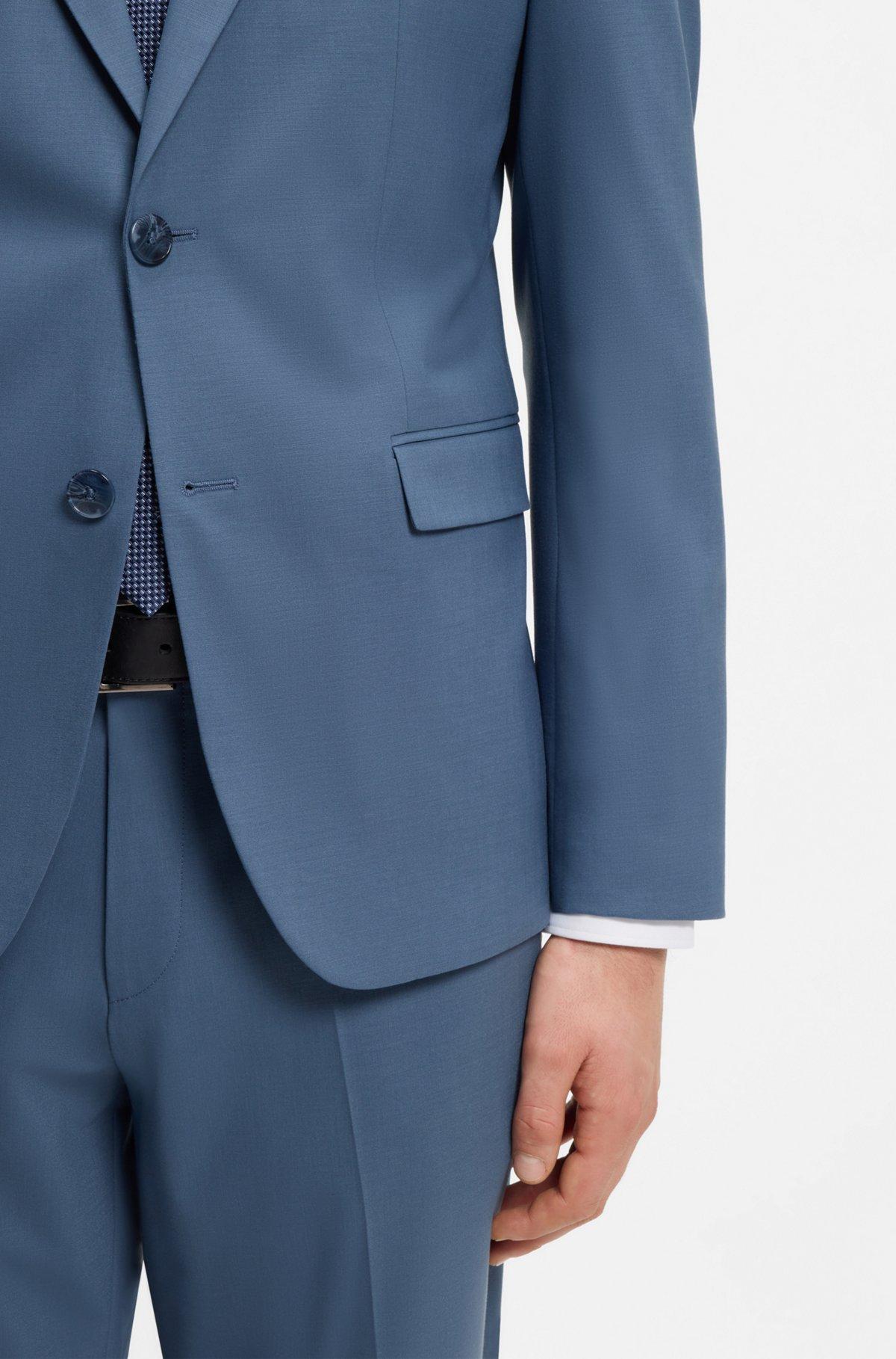 Two-piece extra-slim-fit suit in wool-blend poplin Product Image