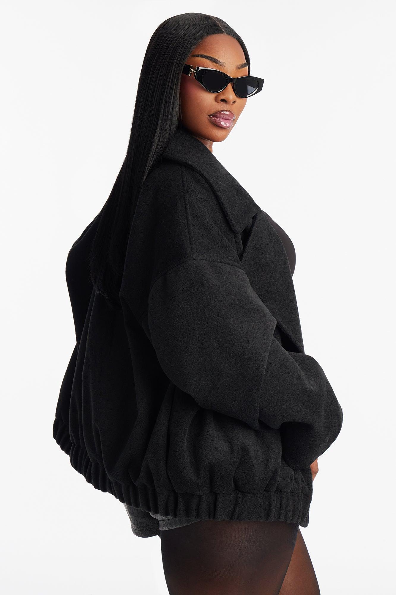 Oaklynn Oversized Slouch Coat - Black Female Product Image