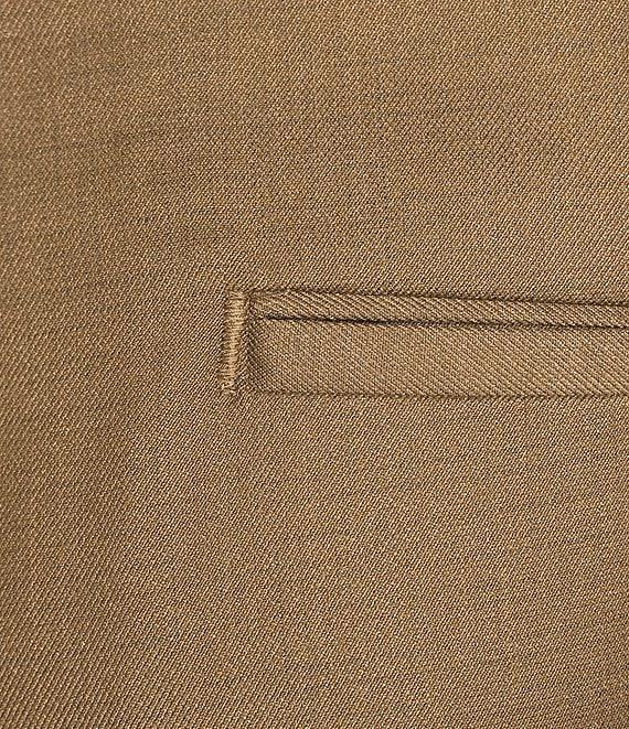 Roundtree & Yorke Luxury Gabardine Ultimate Comfort Straight Fit Flat Front Dress Pants Product Image