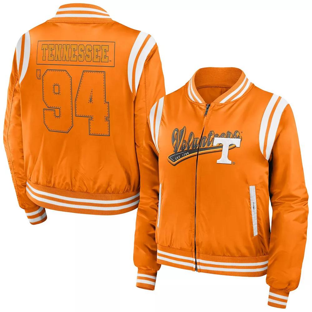 Women's WEAR by Erin Andrews Tennessee Orange Tennessee Volunteers Football Bomber Full-Zip Jacket, Size: 2XL Product Image