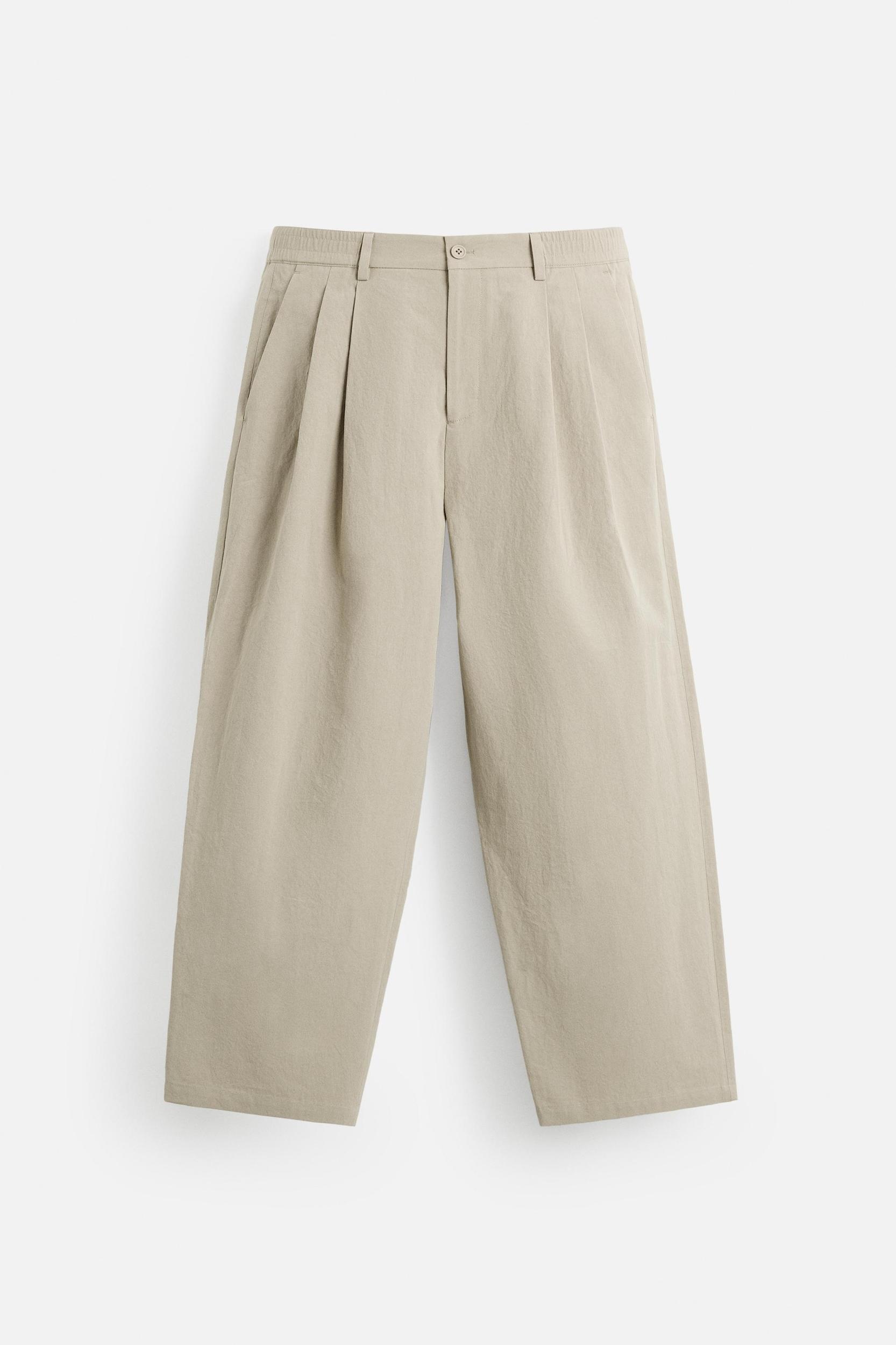 PLEATED CHINO PANTS Product Image