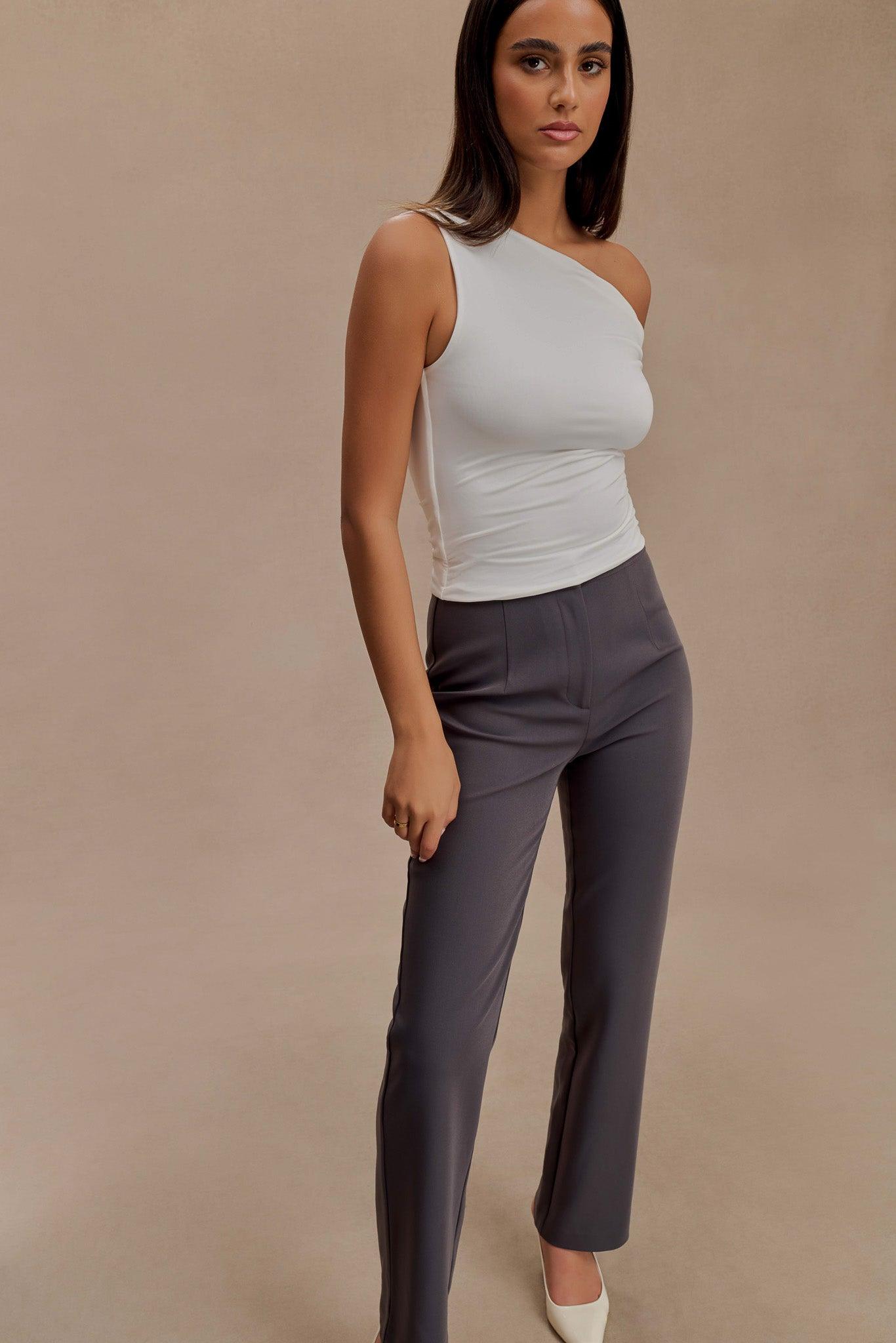 Allanah Straight Leg Pants - Charcoal Product Image
