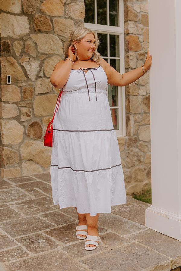 Coquette Moment Maxi Dress in White Curves Product Image