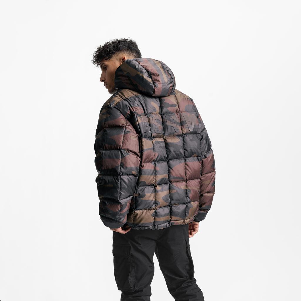 0551. Weather-Ready Down Puffer Jacket - Rust Camo Product Image