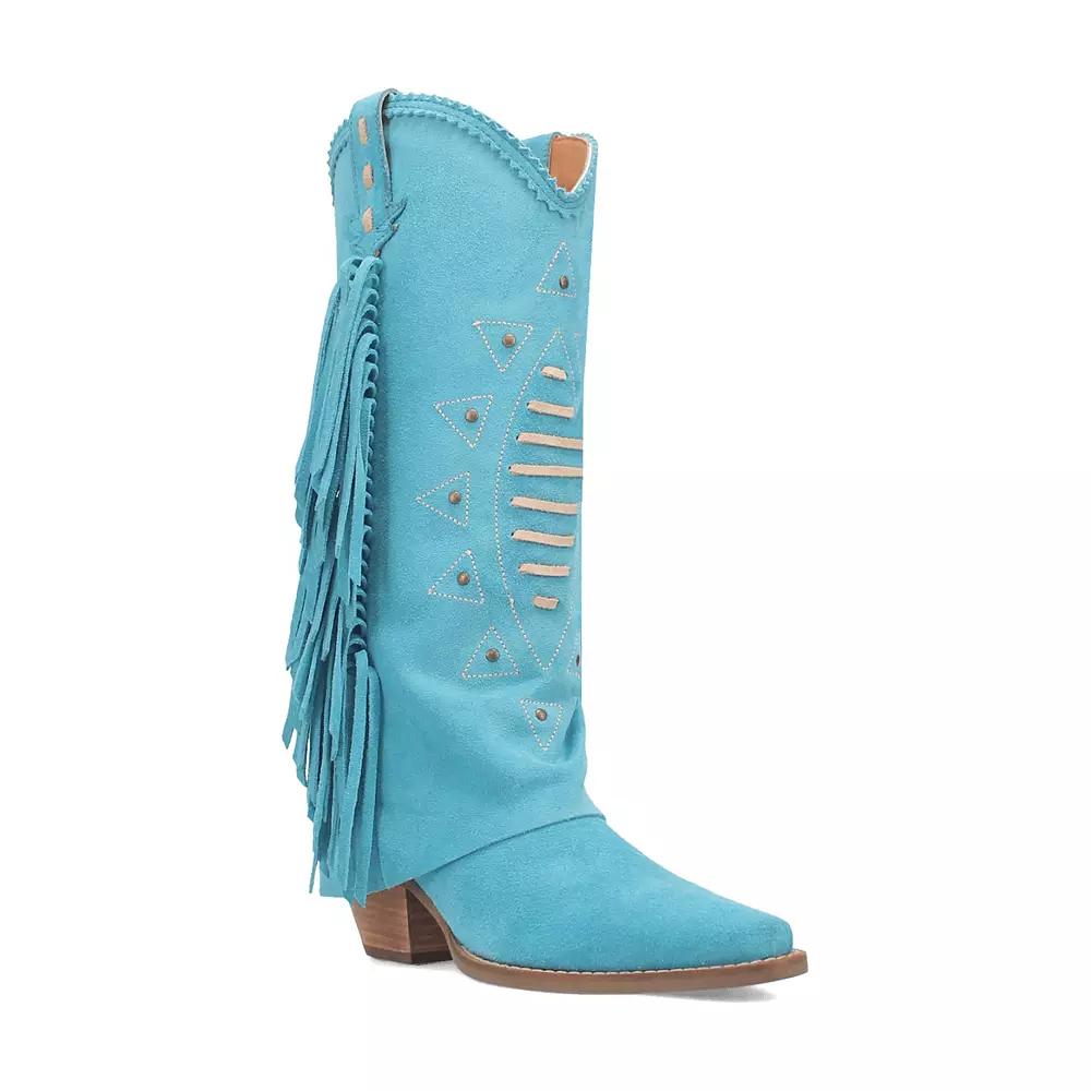 Dingo Women's Spirit Trail Side Fringed Leather Cowboy Boots,  Product Image