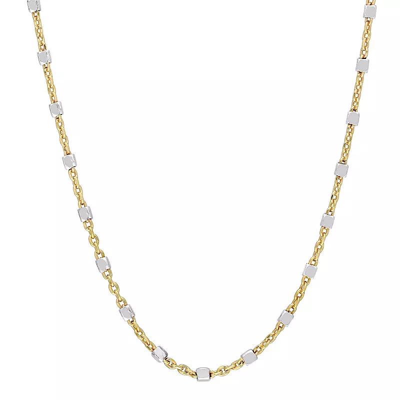 Stella Grace 18k Gold & Sterling Silver Bead Chain Necklace, Women's,  Product Image