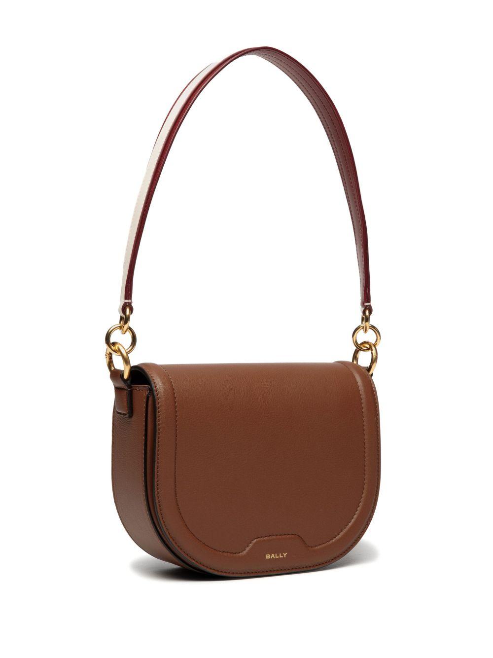 logo-stamp leather shoulder bag Product Image