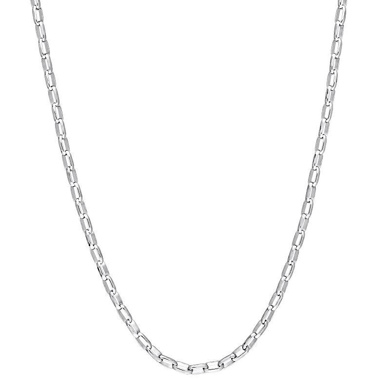 Stella Grace Sterling Silver 2 mm Fancy Rectangular Rolo Chain Necklace, Womens Product Image