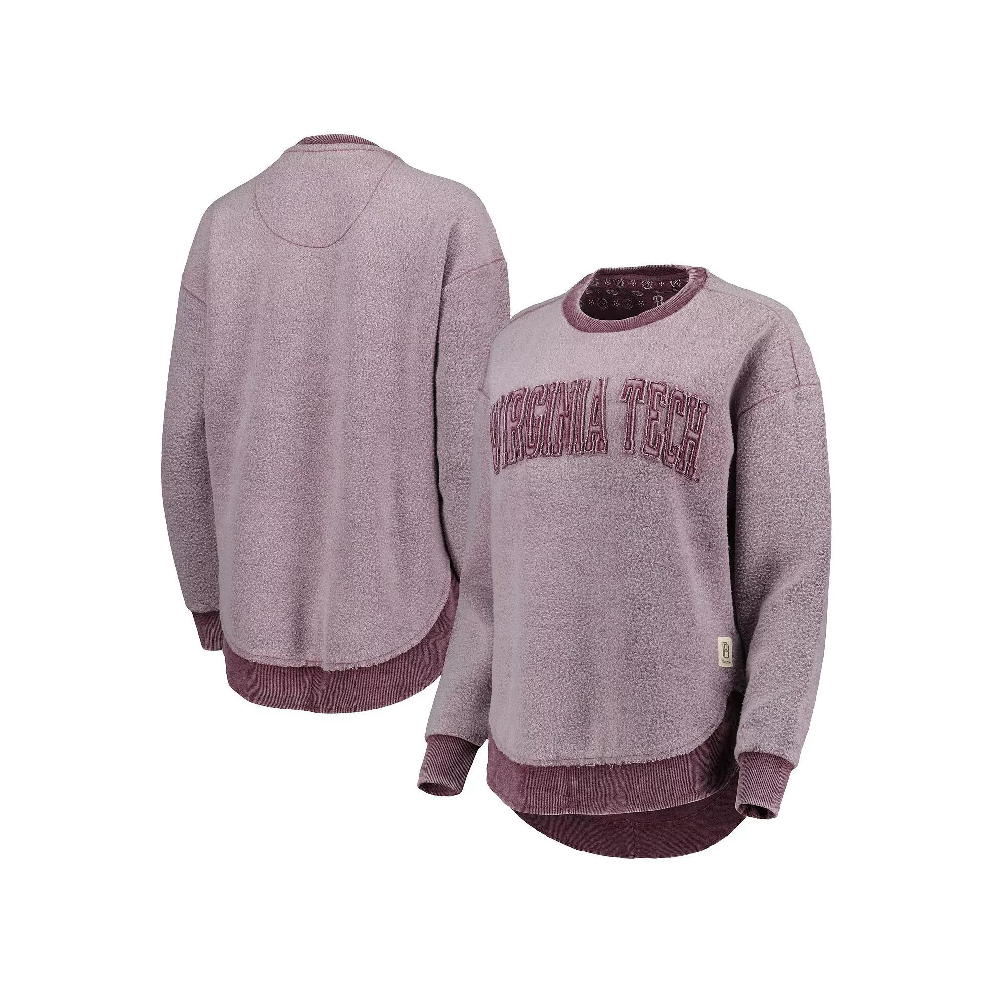 Women's Pressbox Maroon Virginia Tech Hokies Ponchoville Pullover Sweatshirt, Size: Large, Red Product Image