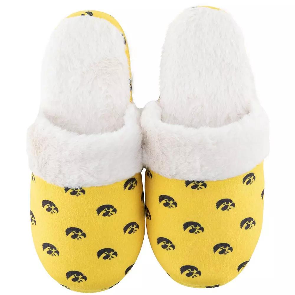Women's ZooZatz Iowa Hawkeyes Faux Fur Slippers,  Product Image