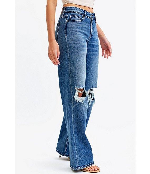 Hidden Jeans Logan Mid Rise Distressed Dad Jeans Product Image