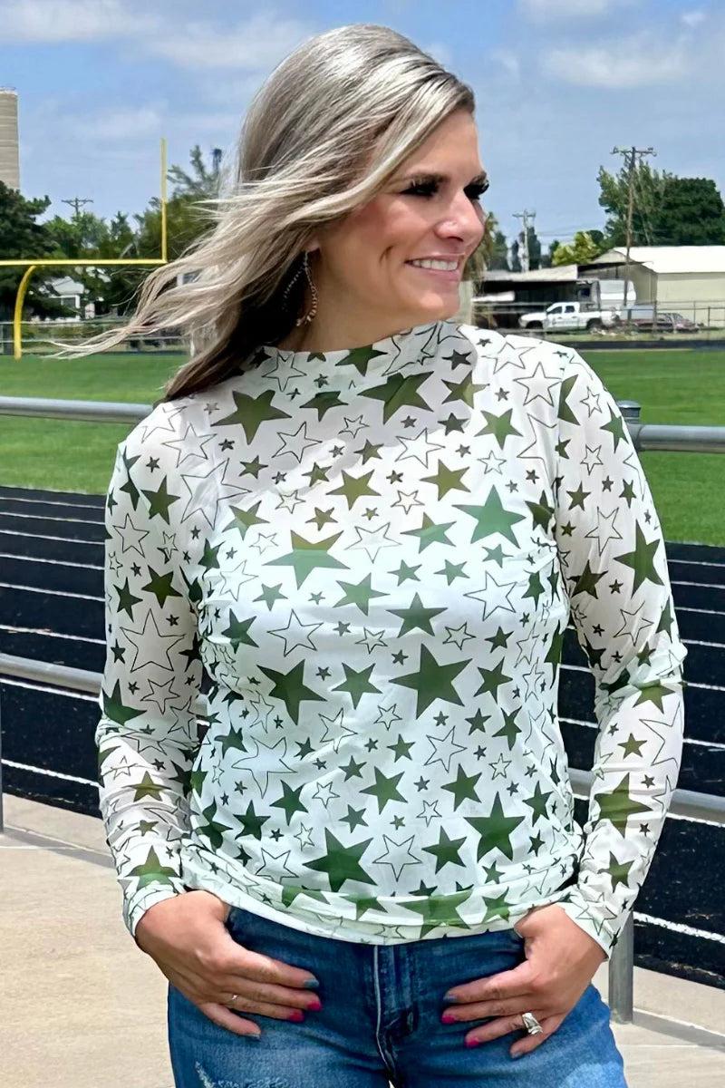 Sterling Kreek Go Team Go Green Mesh Top Product Image