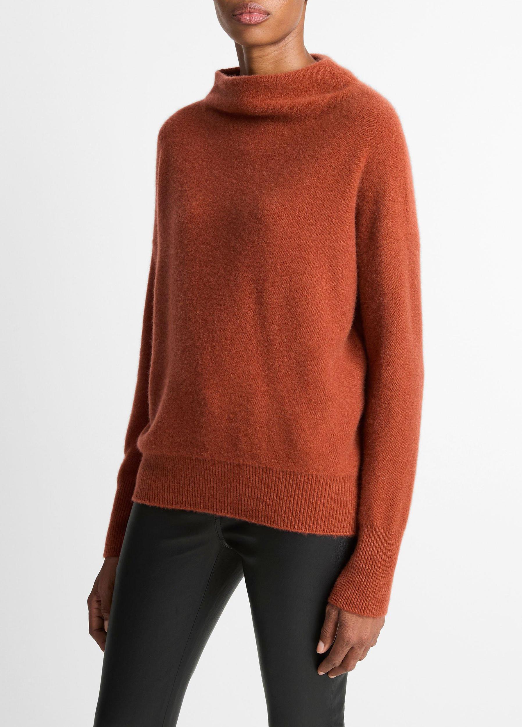 Plush Cashmere Funnel-Neck Sweater Product Image