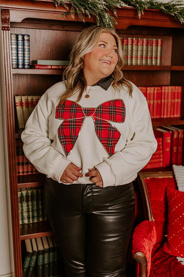 Wrapping Presents Embroidered Sweatshirt Curves Product Image