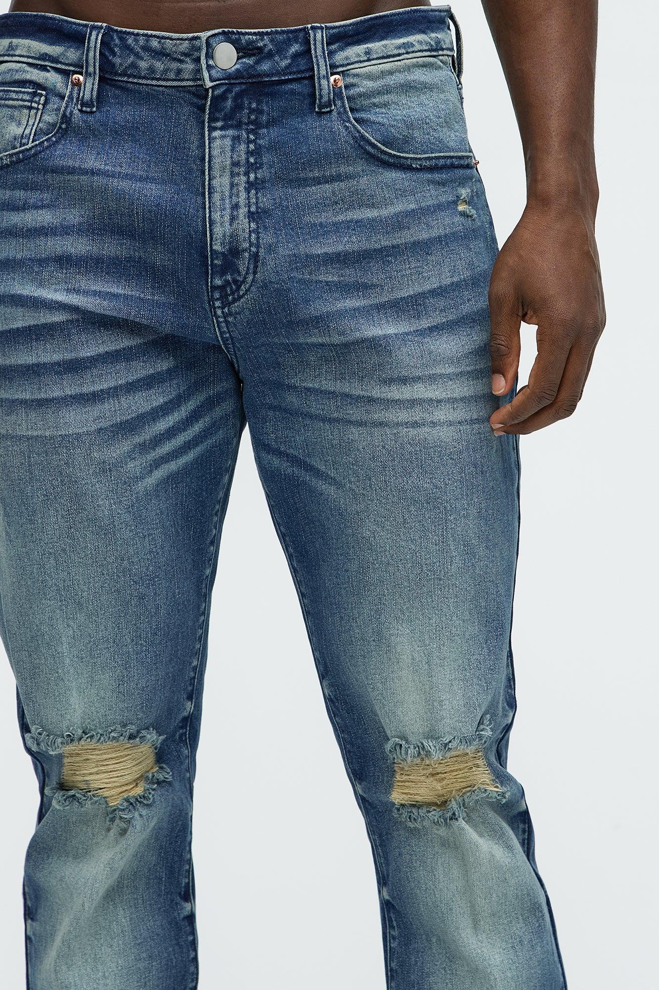 Halfway There Stacked Slim Flare Jeans - Dark Wash Product Image