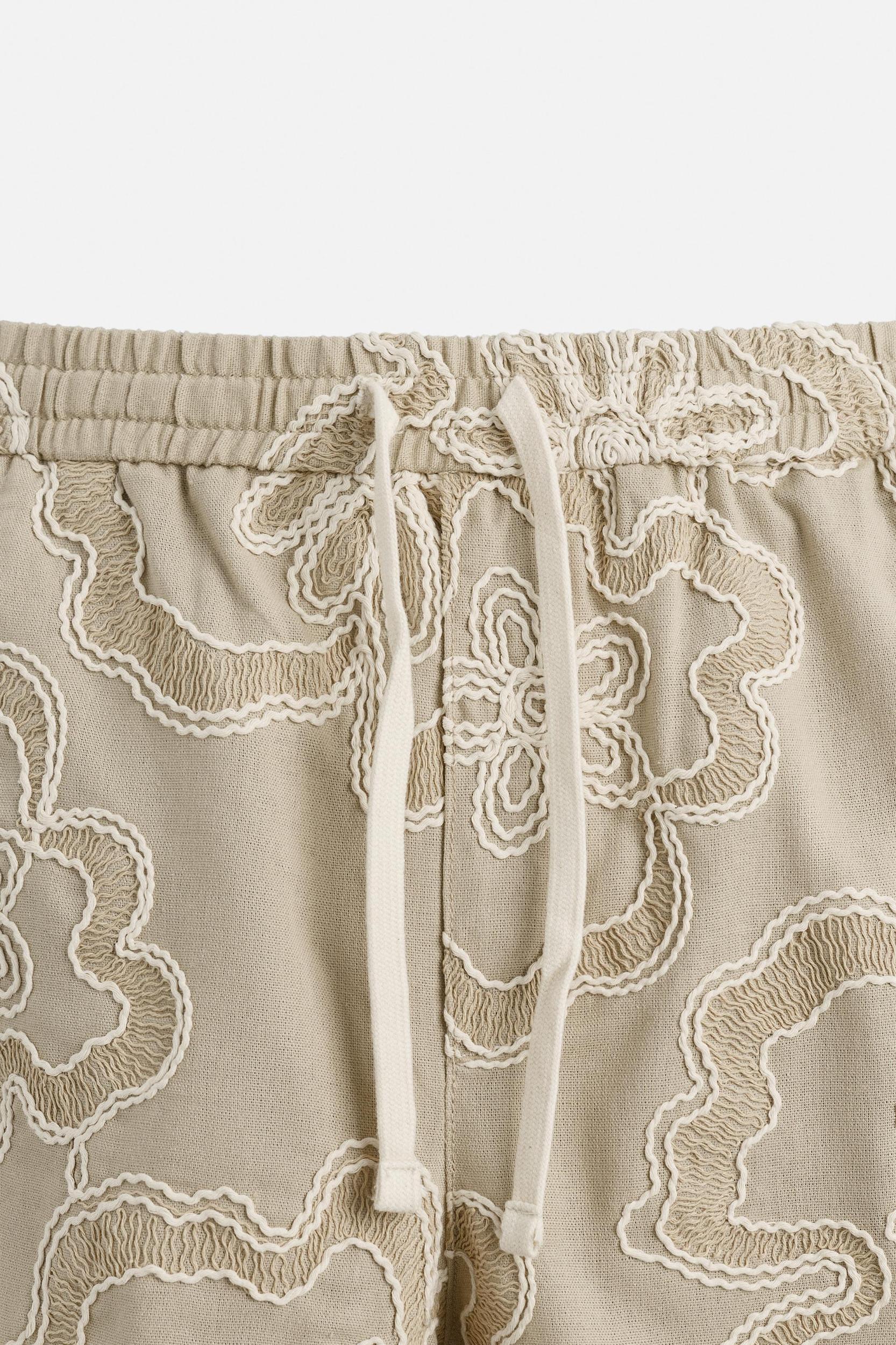 EMBOSSED EMBROIDERY SHORTS Product Image