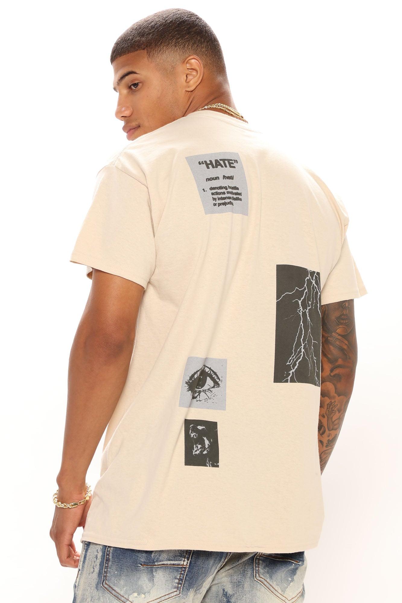 Love And Hate Short Sleeve Tee - Sand Product Image