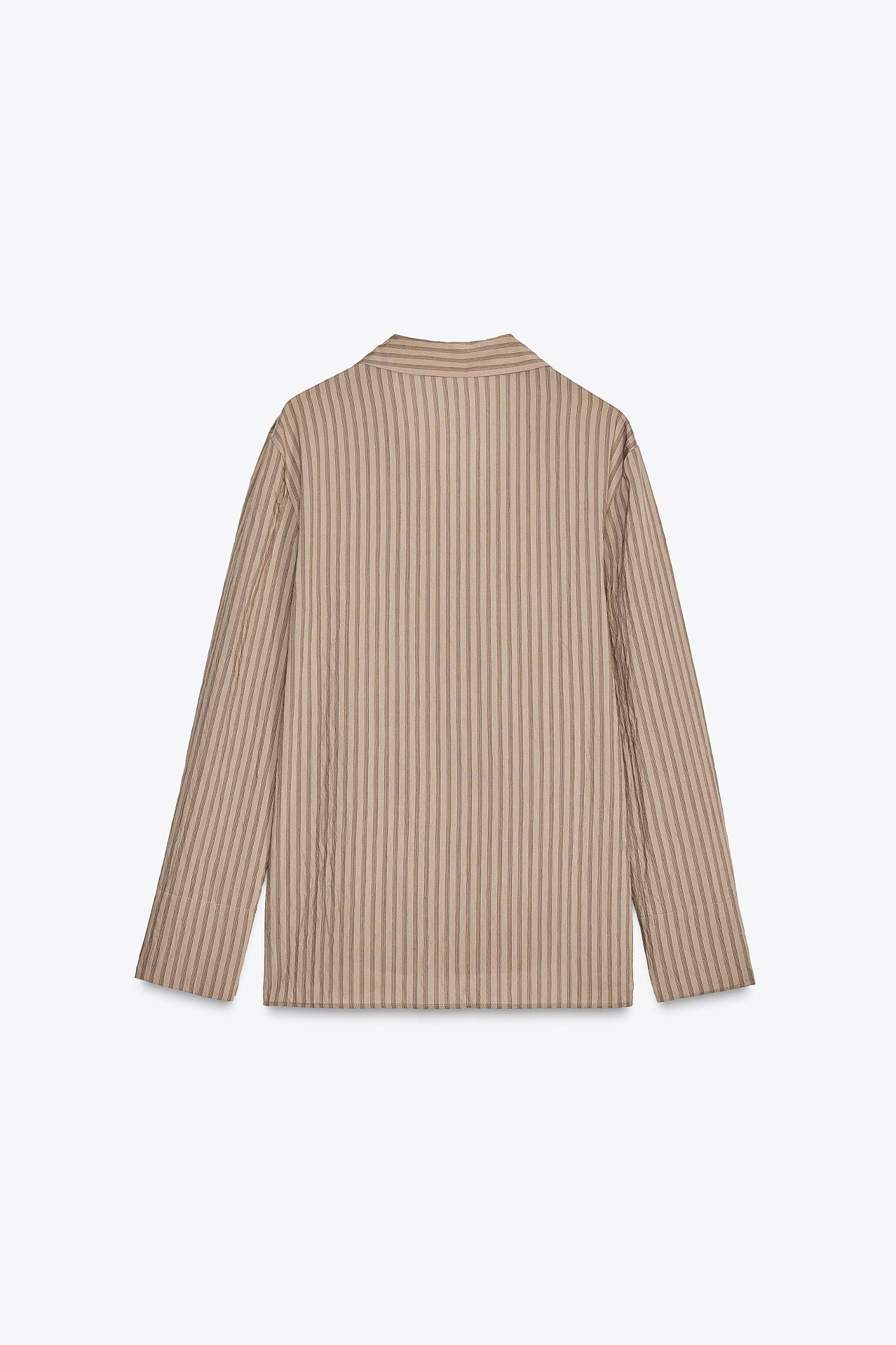 STRIPED ASYMMETRICAL SHIRT ZW COLLECTION Product Image