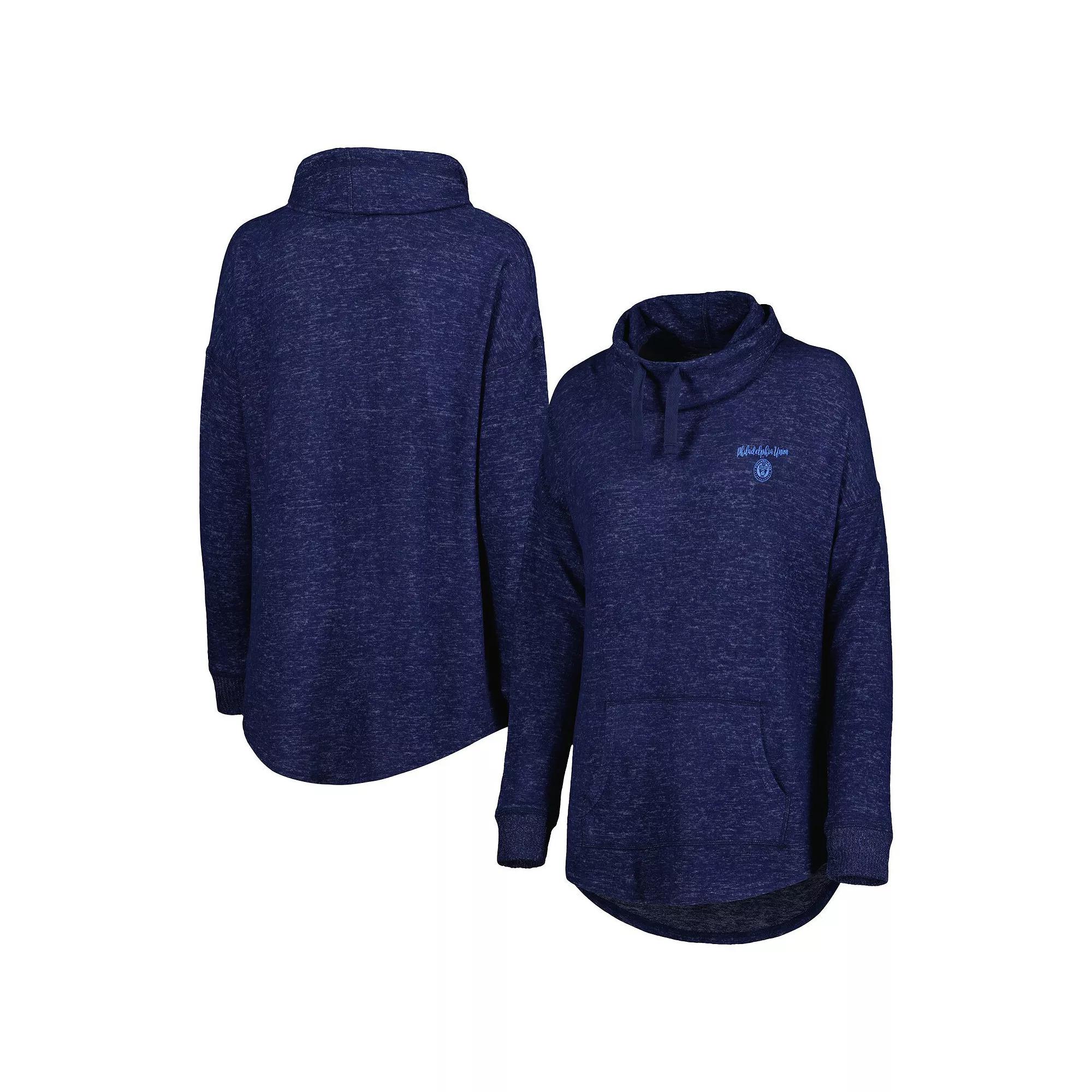 Women's Heathered Navy Philadelphia Union Cuddle Tri-Blend Pullover Sweatshirt, Size: Small, Uni Blue Product Image