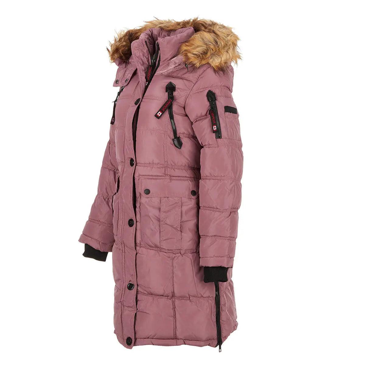 Canada Weather Gear Women's Long Puffer with Faux Fur and Sherpa Lined Hood Product Image