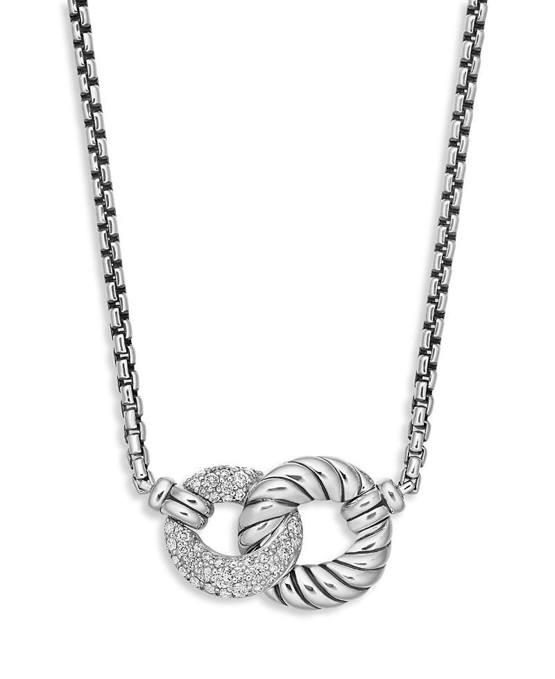David Yurman Belmont Double Link Necklace with Diamonds Product Image
