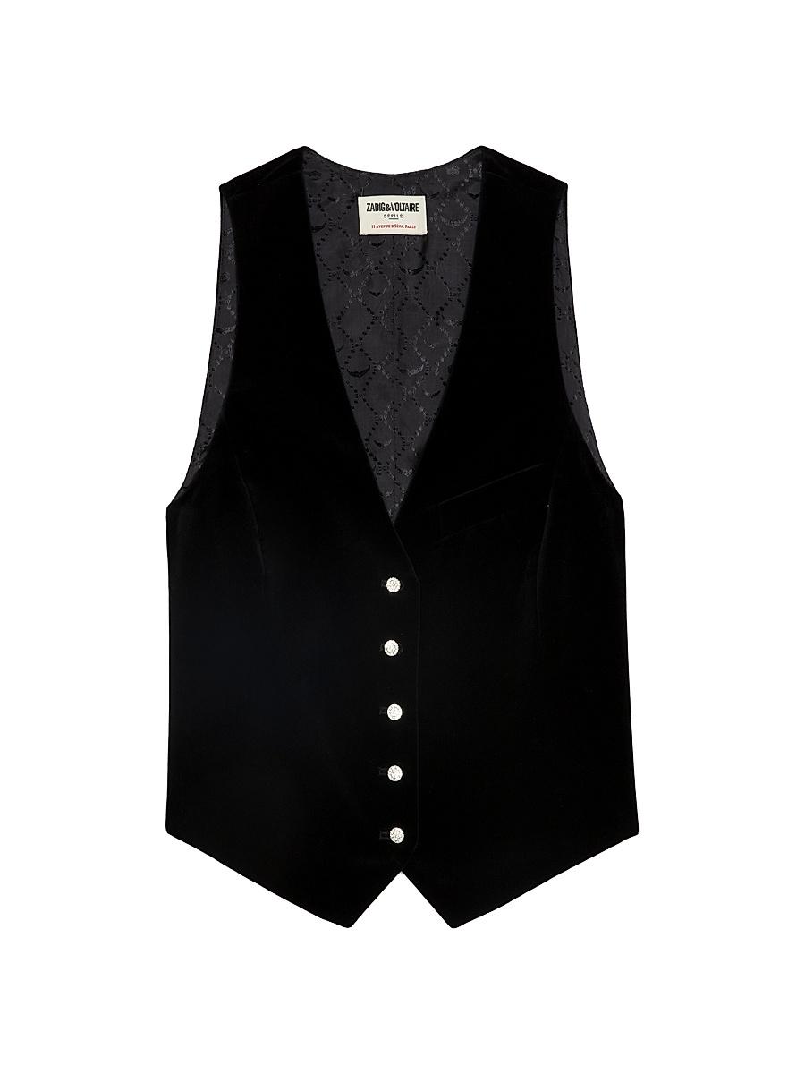 Womens Emaux Velvet Vest Product Image