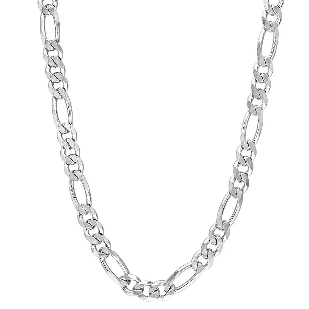 Stella Grace Sterling Silver Figaro Chain Necklace, Womens Product Image