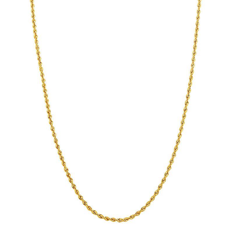 Everlasting Gold 14k Gold 1.8mm Rope Chain Necklace, Women's, Size: 18", Yellow Product Image