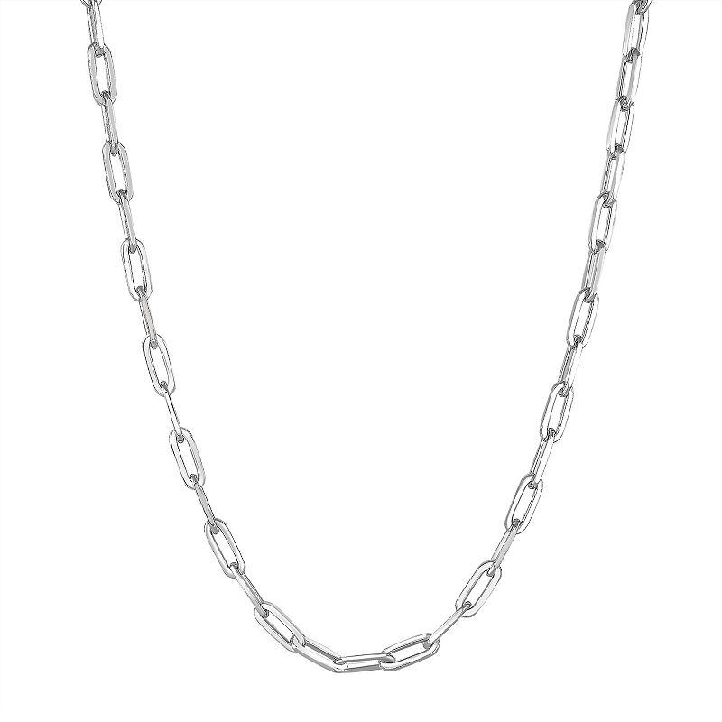 Argento Forte Sterling Silver Paperclip Chain Link Necklace, Women's, Size: 24" Product Image