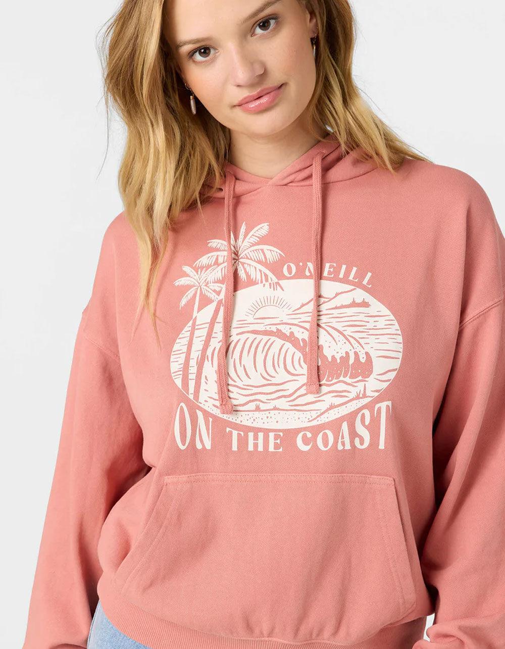 O'NEILL Drift Womens Hoodie - CORAL Product Image