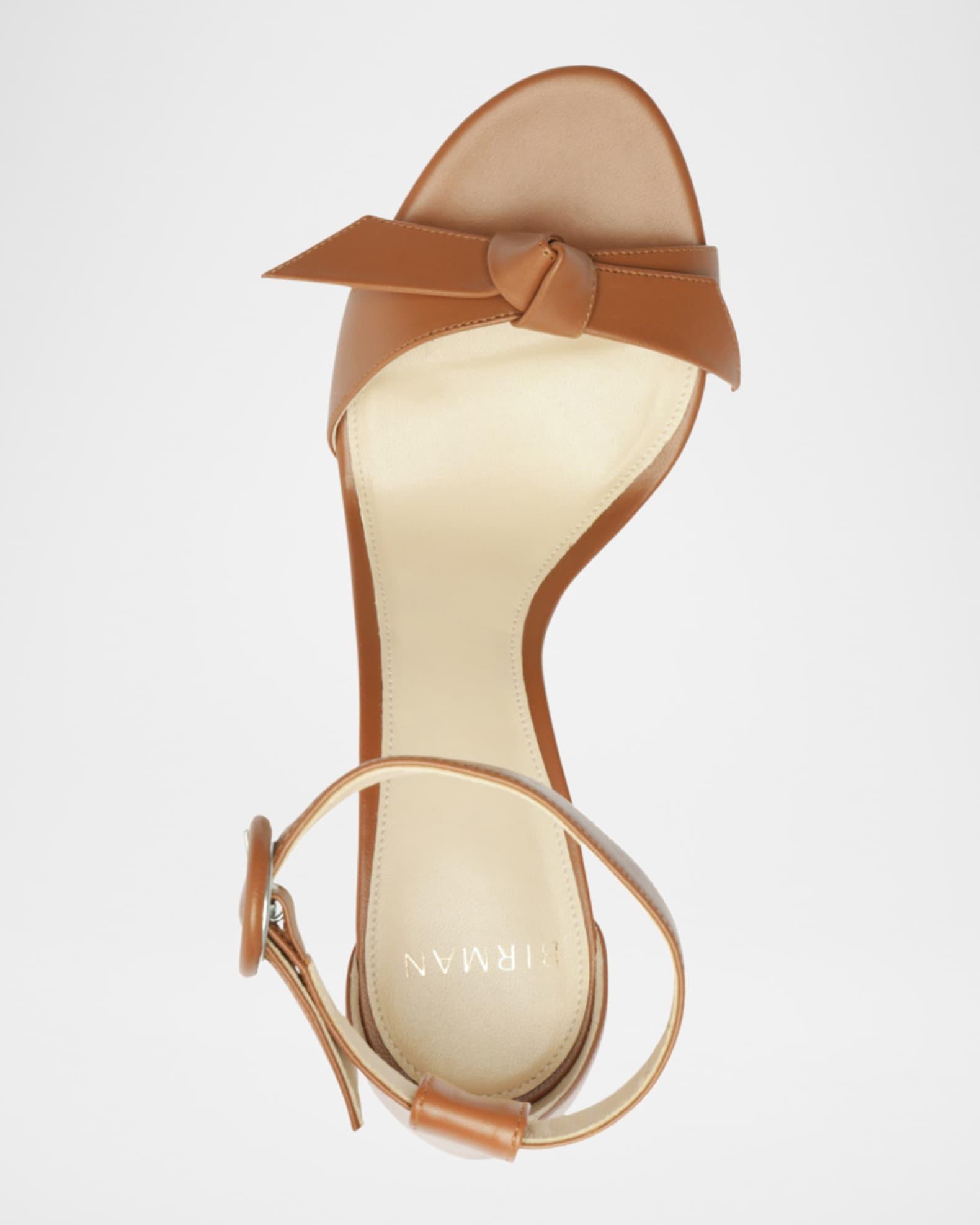 Clarita Leather Bow Ankle-Strap Sandals Product Image