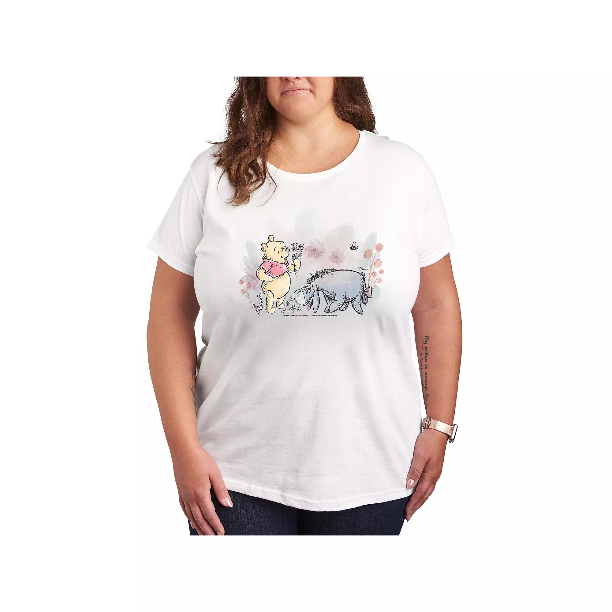 Disney's Winnie The Pooh Flower Picking Graphic Tee, Women's,  Product Image