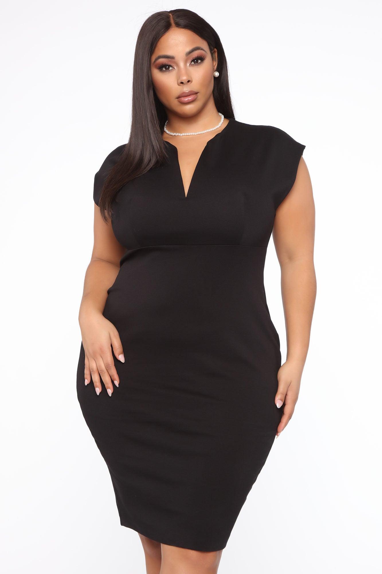 CEO Moves Body Sculpting Midi Dress - Black Product Image