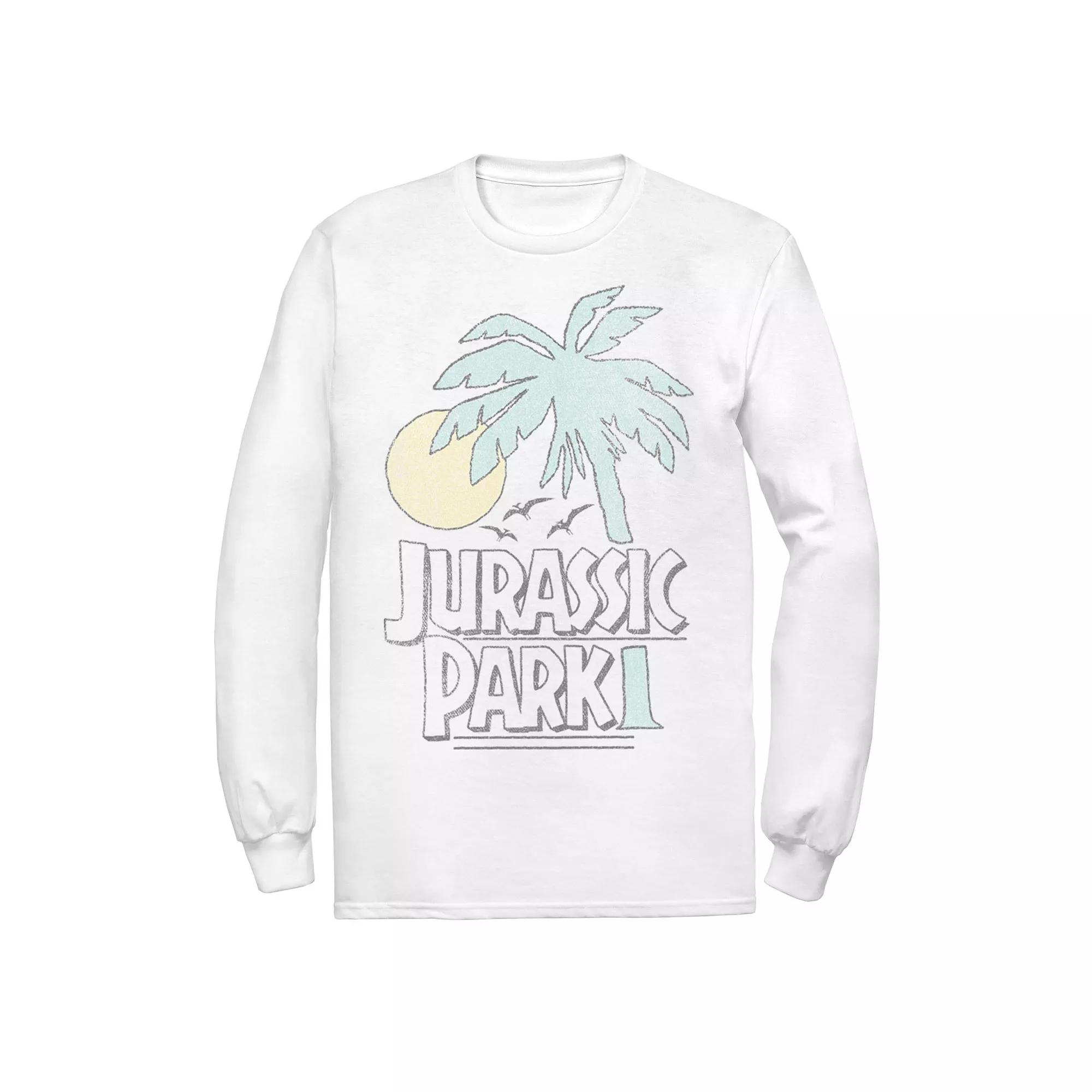 Men's Jurassic Park Palm Tree Sunset Logo Tee,  Product Image