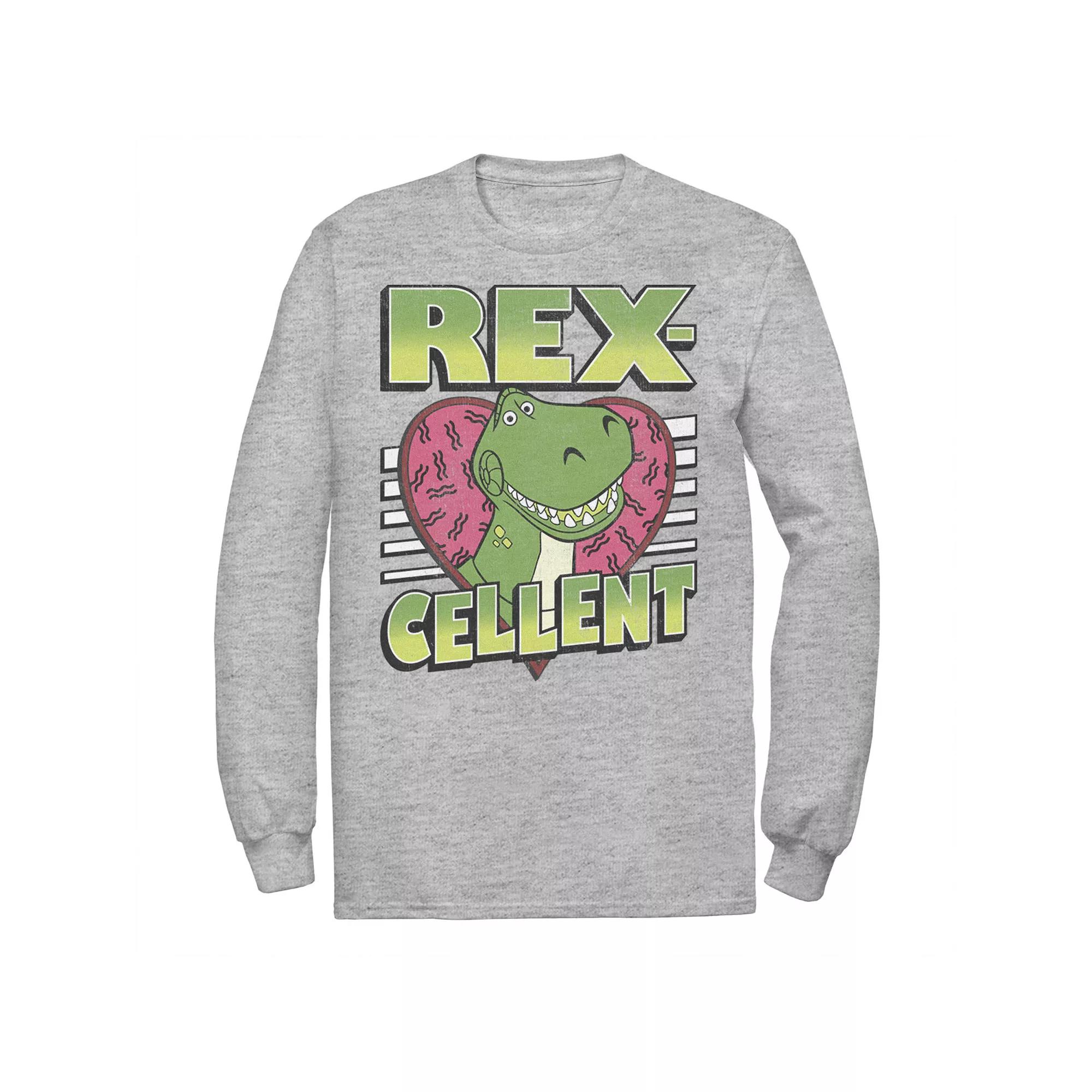 Disney / Pixar's Toy Story Men's Rexcellent Heart Tee, Size: Medium, Athletic Grey Product Image